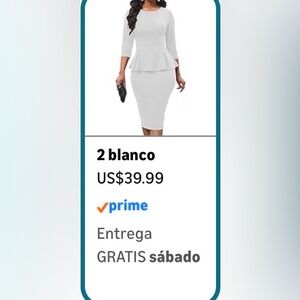 Elegant White Peplum Dress